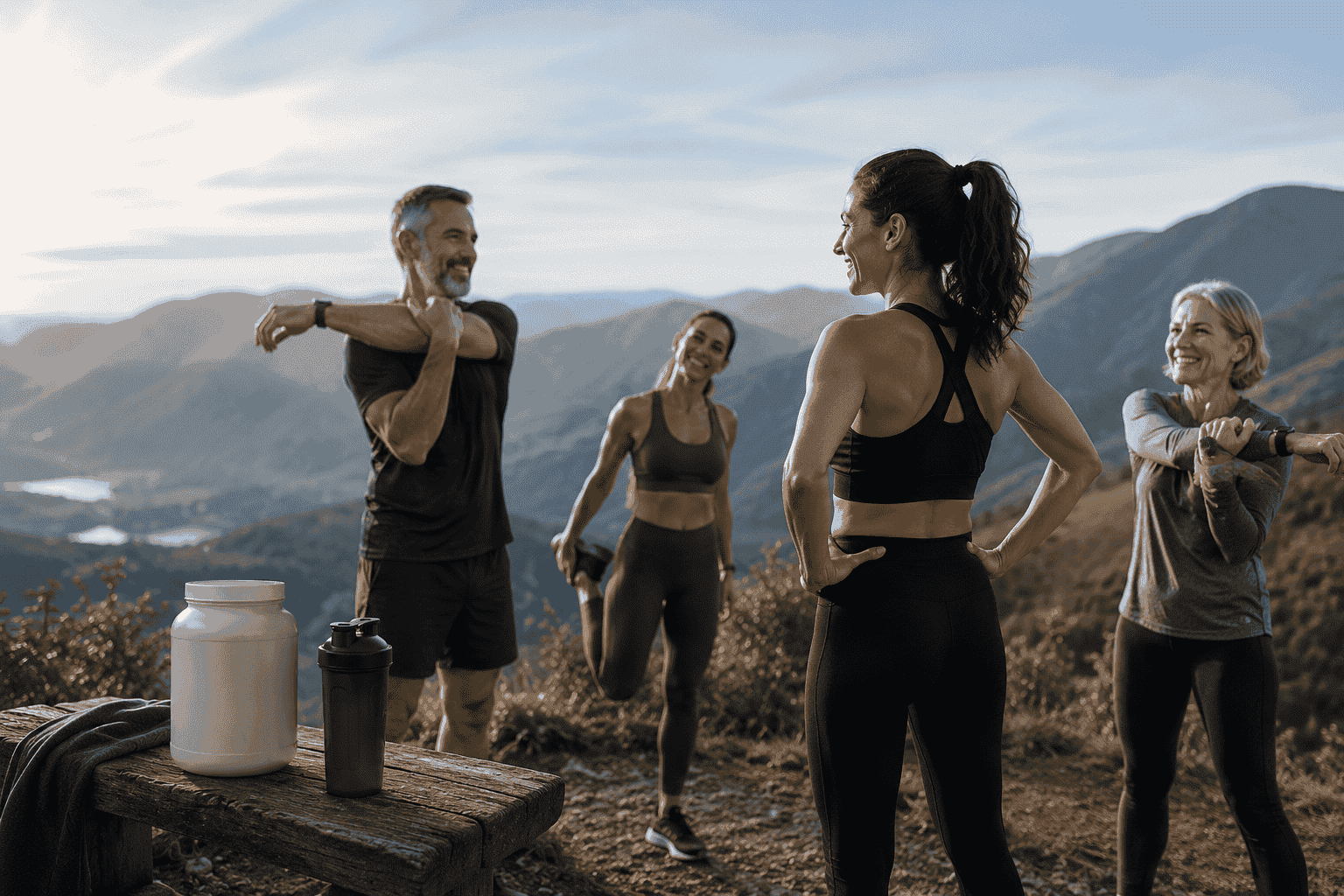Personas adultas activas al aire libre